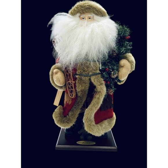 Santa Statue 18” Old World Santa Limited Edition Collection 2004 With Skies,Tree - Picture 2 of 15